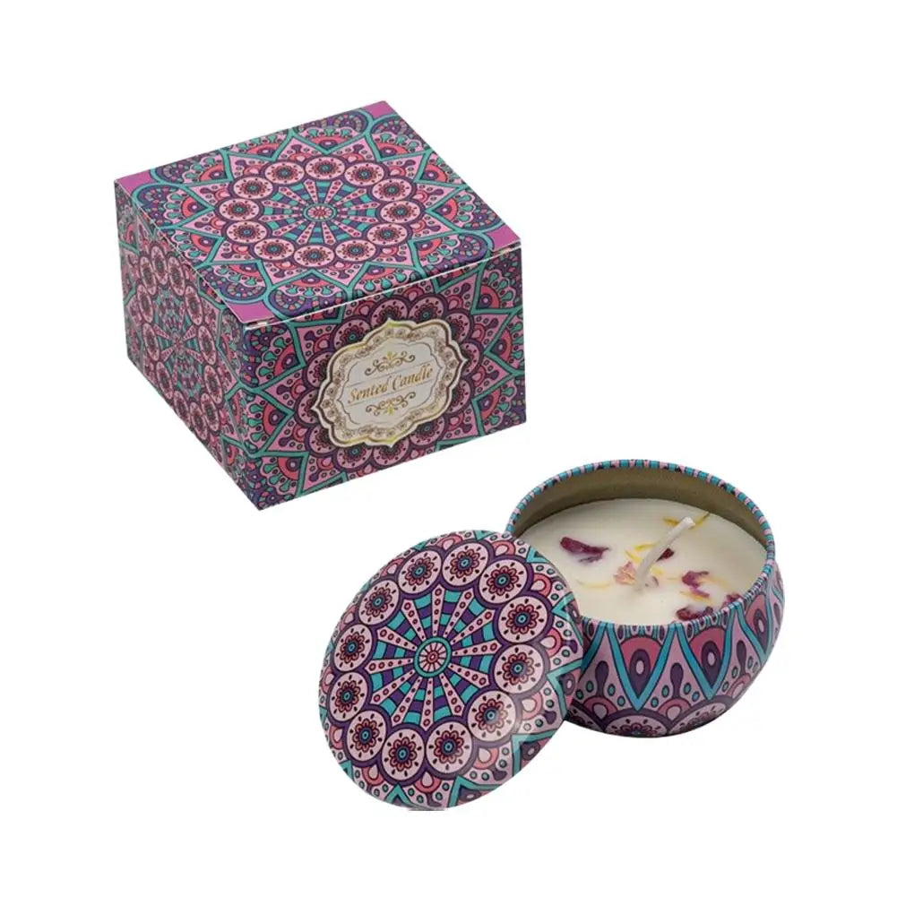 Vintage Scented Candles Soy Wax Candle Jars Flower Fragrance Scent Candle Wedding Ceremony Birthday Gifts Home Decoration