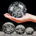 Crystal Bubble Ball Ornaments Ice Cracked Ball Figurine Rockery Home Office Decoration Miniature Glass Sphere