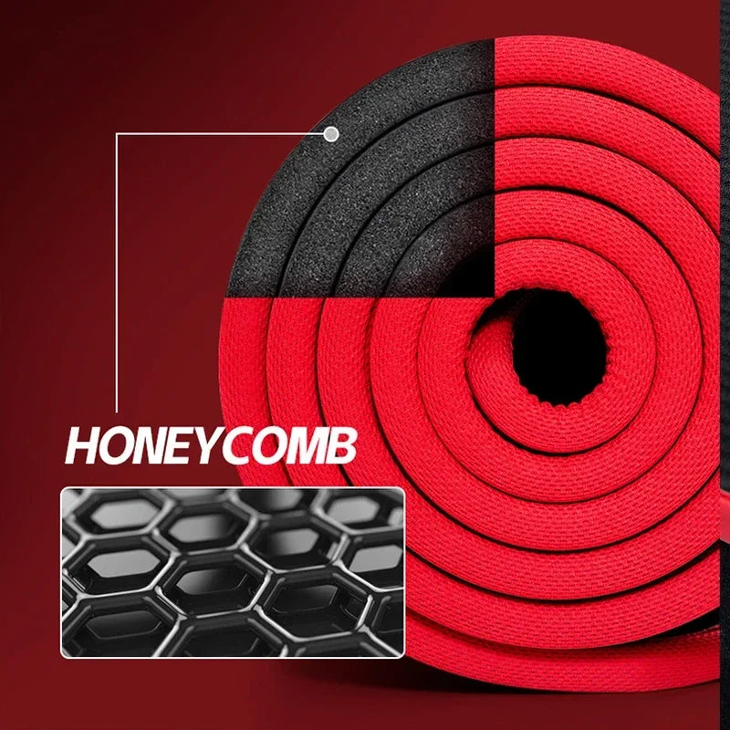 10MM Extra Thick 183cmX61cm Yoga Mats NRB Non-slip Exercise Mat Fitness Tasteless Pilates Workout Gym Mats With Bandage