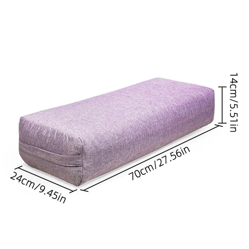 Yoga Bolster Pillow with Carry Handle for Poses Modification Women Easy to Carry Removable Cover Yoga Pillow Yoga Cushion