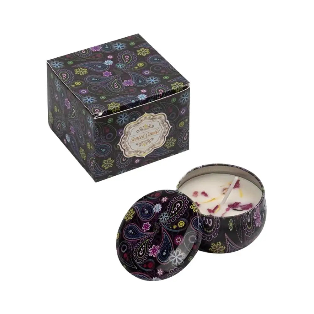 Vintage Scented Candles Soy Wax Candle Jars Flower Fragrance Scent Candle Wedding Ceremony Birthday Gifts Home Decoration