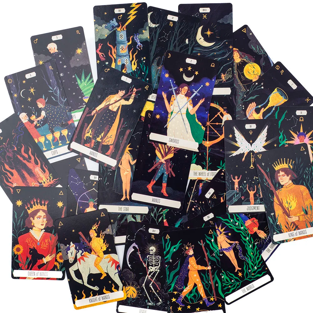 10.3x6cm Zodiac Tarot Cards for Fortune Telling And Divination Party Game Board Game Pack of 52 Unique Star Sign Cards