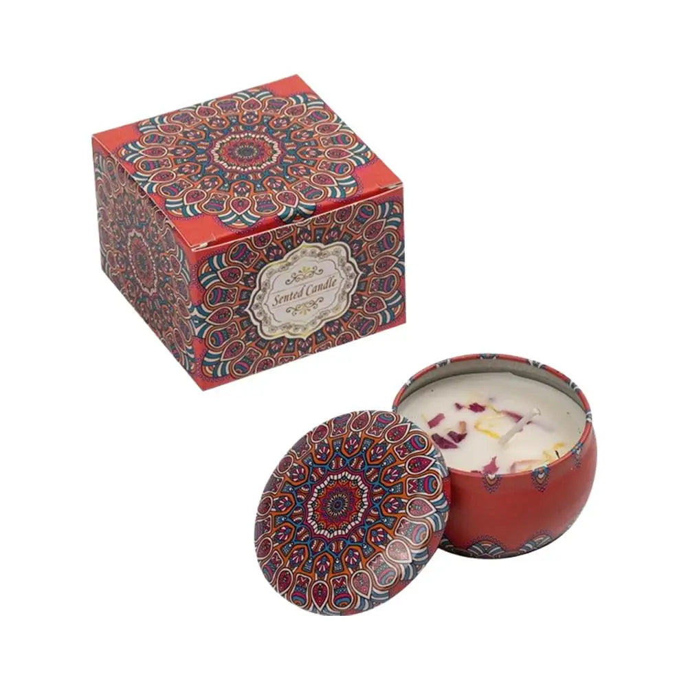 Vintage Scented Candles Soy Wax Candle Jars Flower Fragrance Scent Candle Wedding Ceremony Birthday Gifts Home Decoration