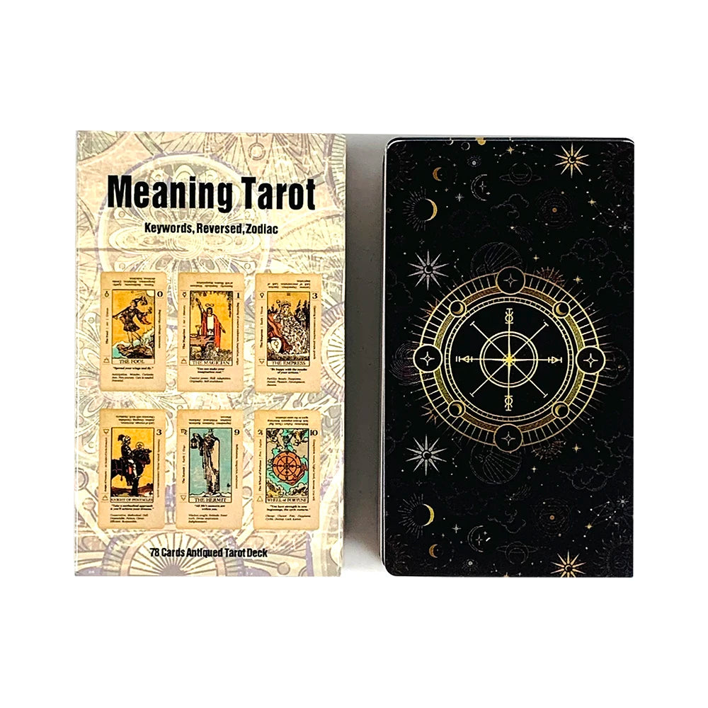 Meaning Tarot Card A 78 Cards With Meaning On Them Beginner Tarot Keyword Antiqued Tarot Deck Meditation & Party Games