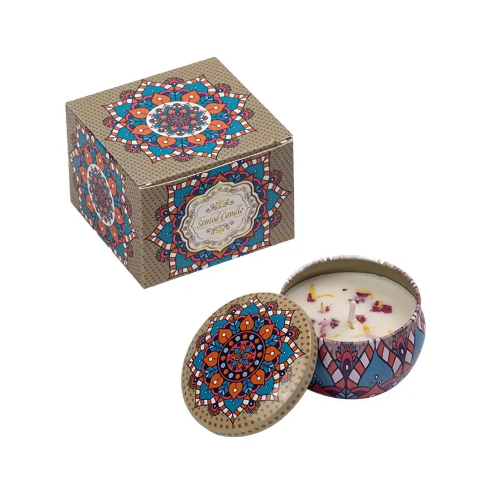 Vintage Scented Candles Soy Wax Candle Jars Flower Fragrance Scent Candle Wedding Ceremony Birthday Gifts Home Decoration