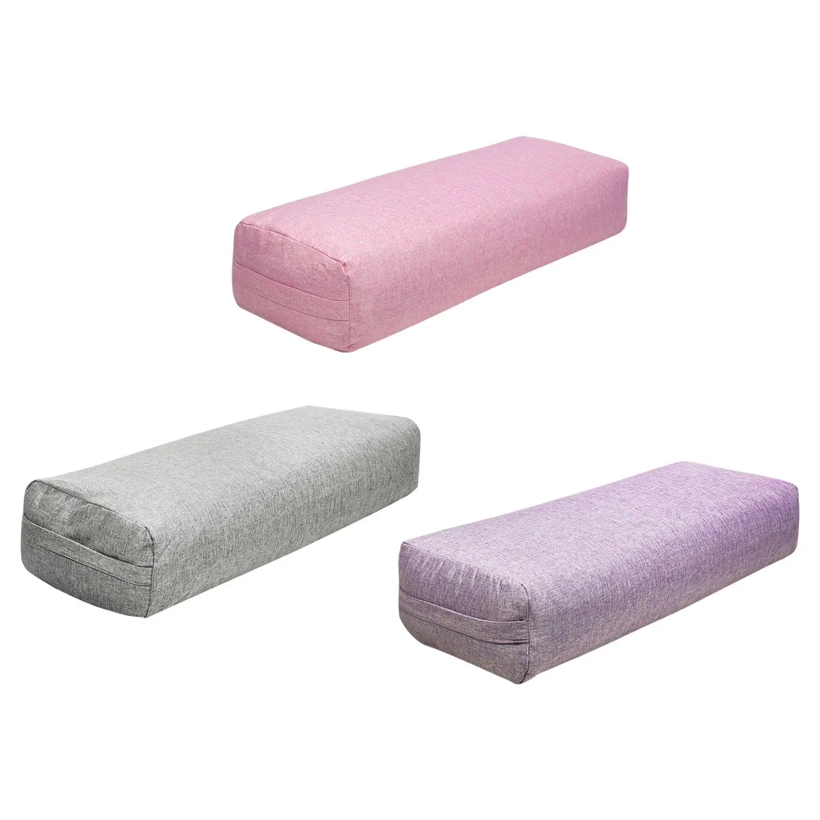 Yoga Bolster Pillow with Carry Handle for Poses Modification Women Easy to Carry Removable Cover Yoga Pillow Yoga Cushion