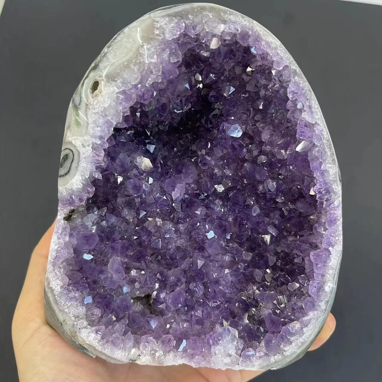 Amethyst galore! The purple fest!  Changes a rooms energy. Very relaxing.  Aaaaahhhhh!
