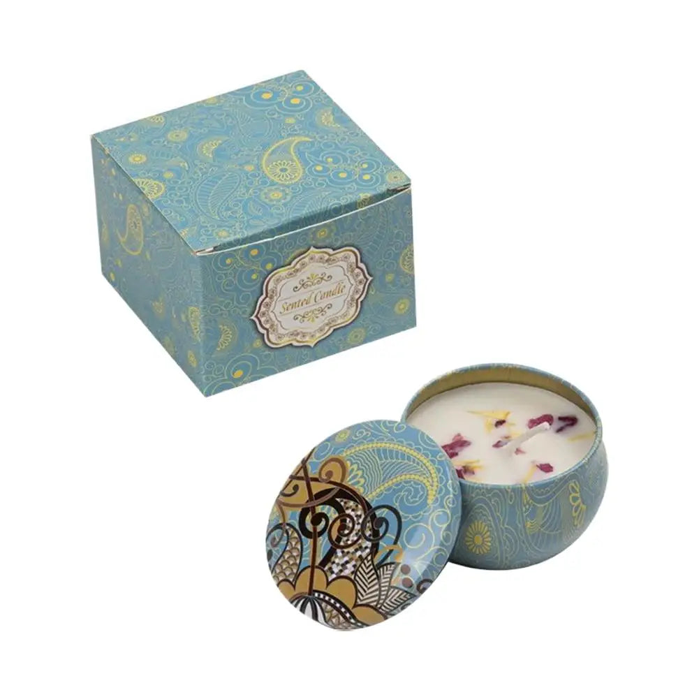 Vintage Scented Candles Soy Wax Candle Jars Flower Fragrance Scent Candle Wedding Ceremony Birthday Gifts Home Decoration