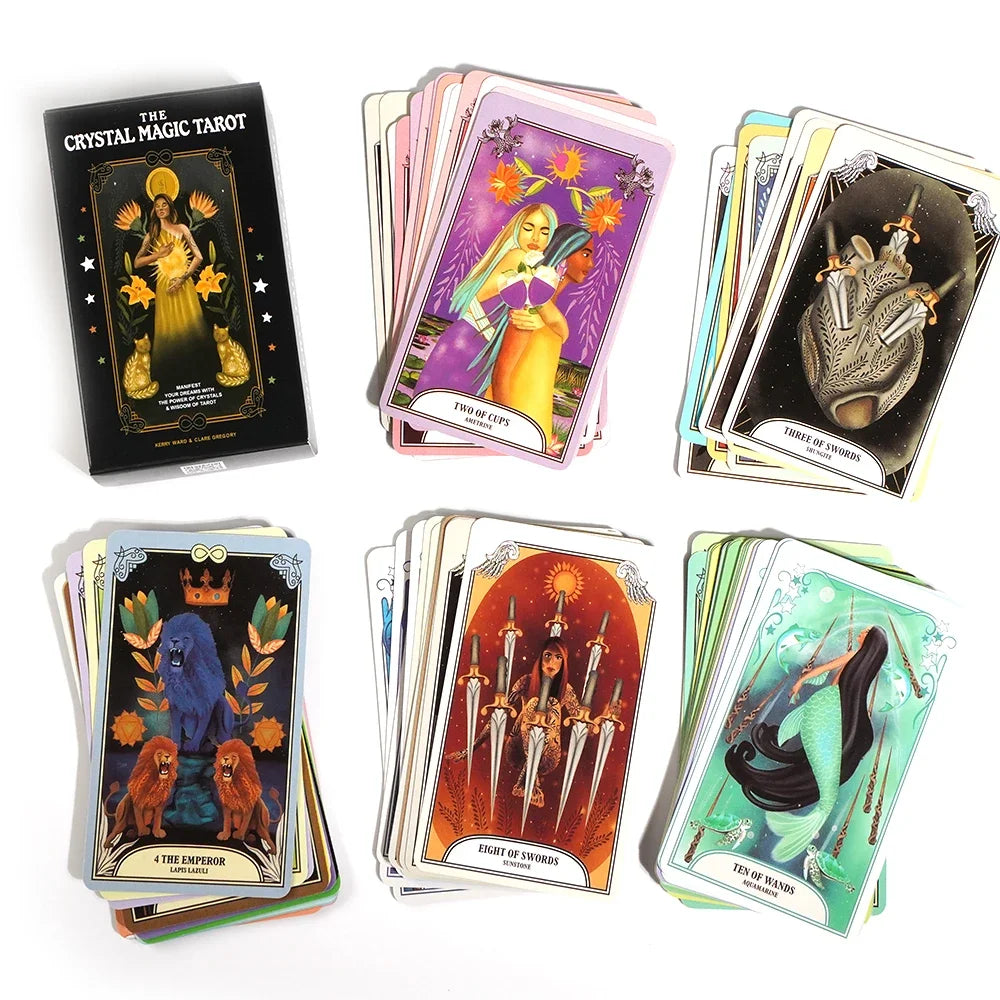 The Crystal Magic Tarot Understand and Control Your Fate with Tarot 78-card Tarot Deck PDF Guidebook Oracle Cards Board Game