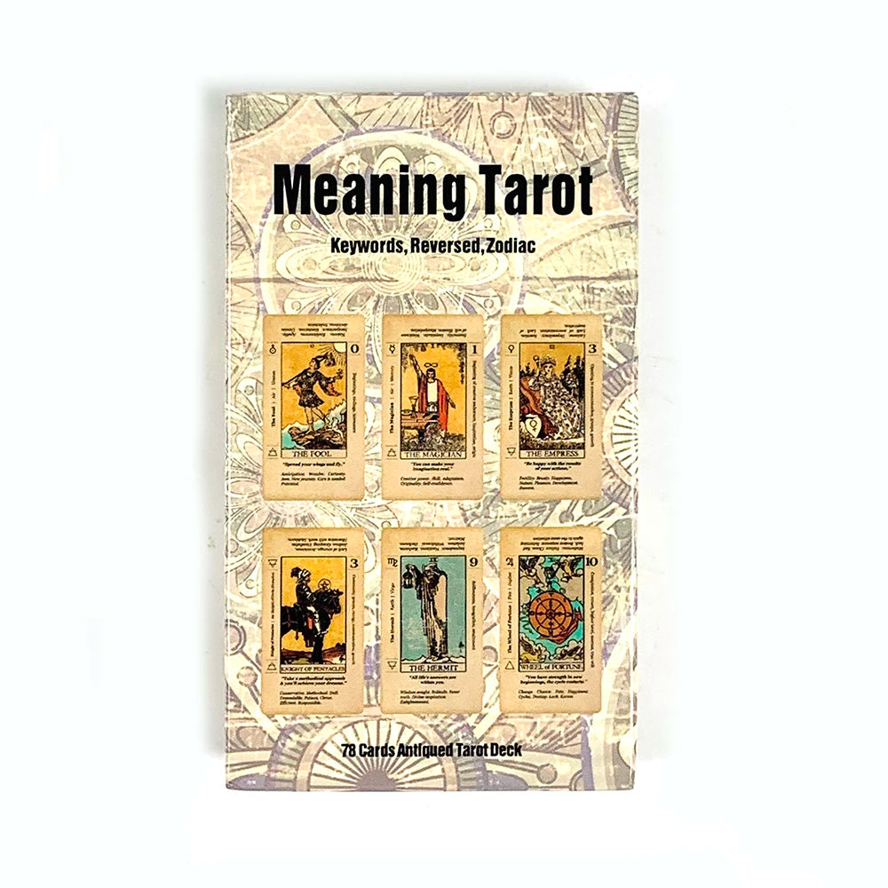 Meaning Tarot Card A 78 Cards With Meaning On Them Beginner Tarot Keyword Antiqued Tarot Deck Meditation & Party Games
