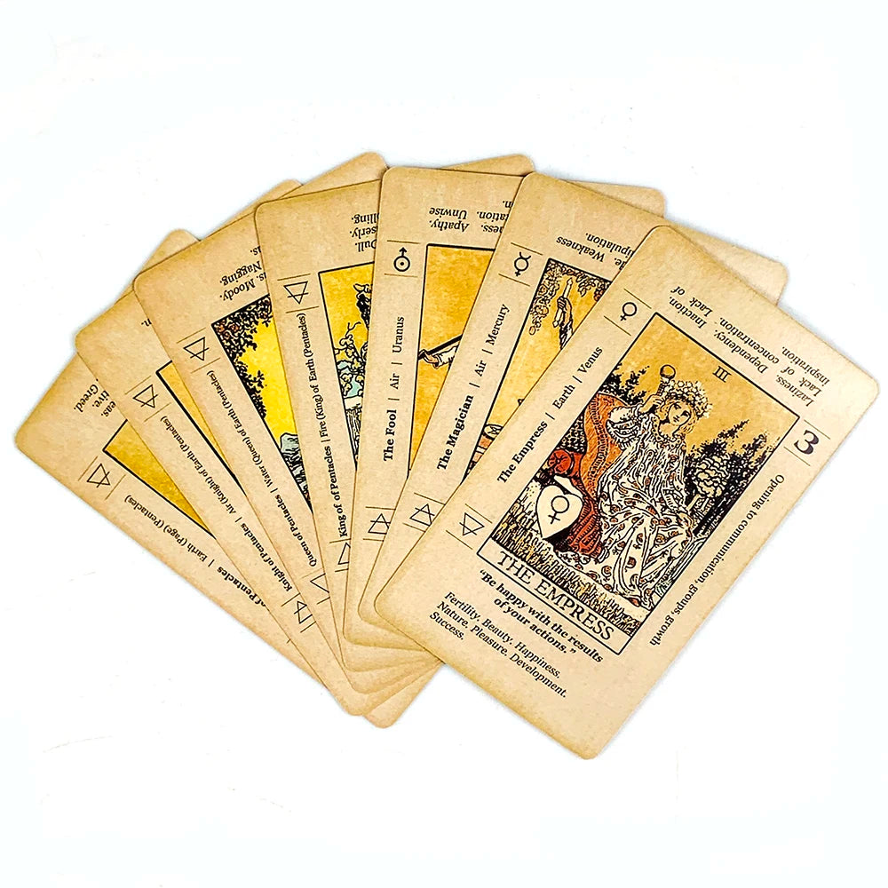 Meaning Tarot Card A 78 Cards With Meaning On Them Beginner Tarot Keyword Antiqued Tarot Deck Meditation & Party Games